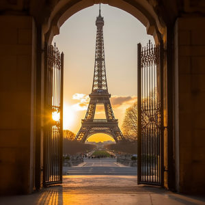 Eiffel Tower at Sunset