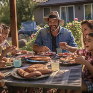 Family Lunch Outdoors